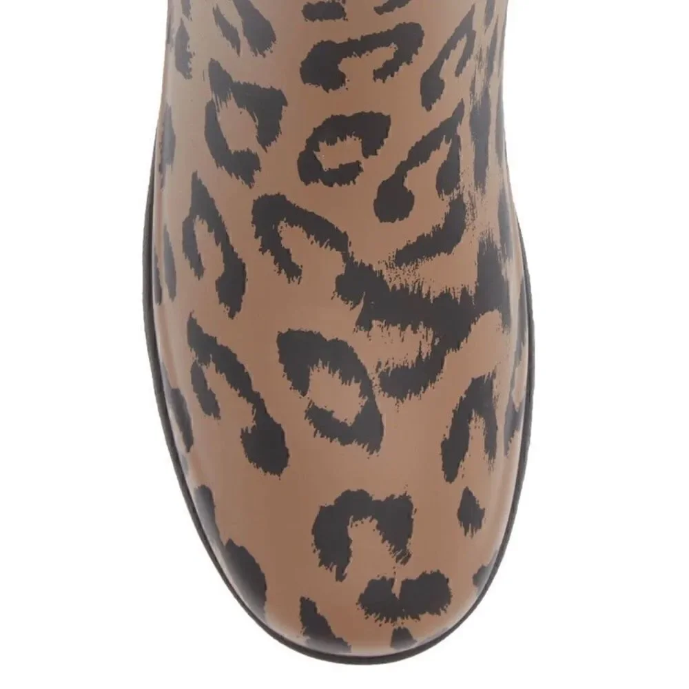 Hunter | Original Refined Short Leopard Rainboots